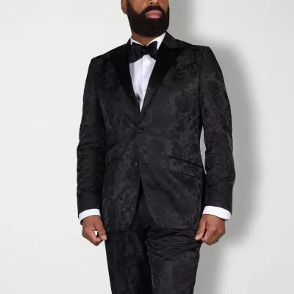 Steve Harvey Mens Classic Fit Floral Suit Jacket