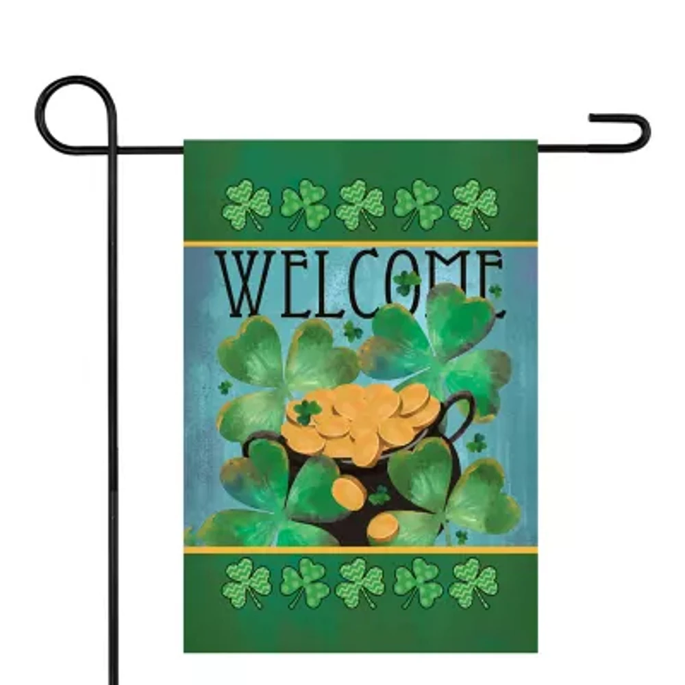 12.5In X 18In Welcome Pot Of Gold Garden Flags