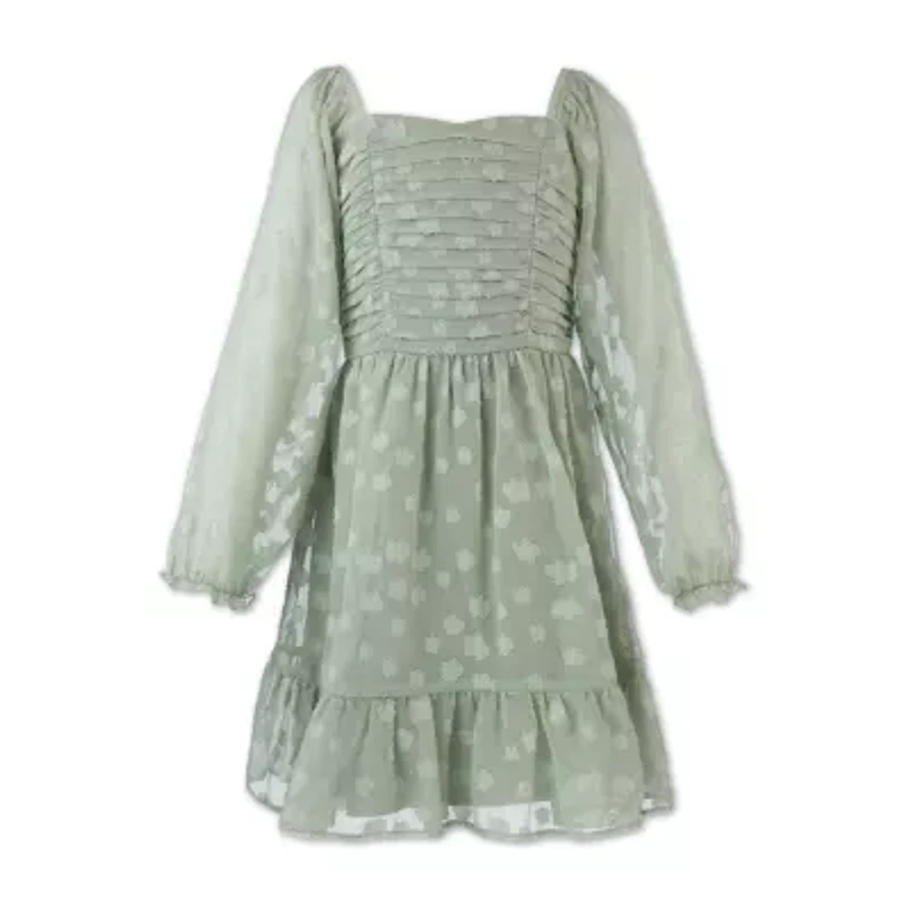 Speechless Big Kid Girls Long Sleeve A-Line Dress