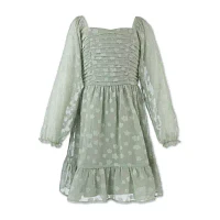 Speechless Big Kid Girls Long Sleeve A-Line Dress