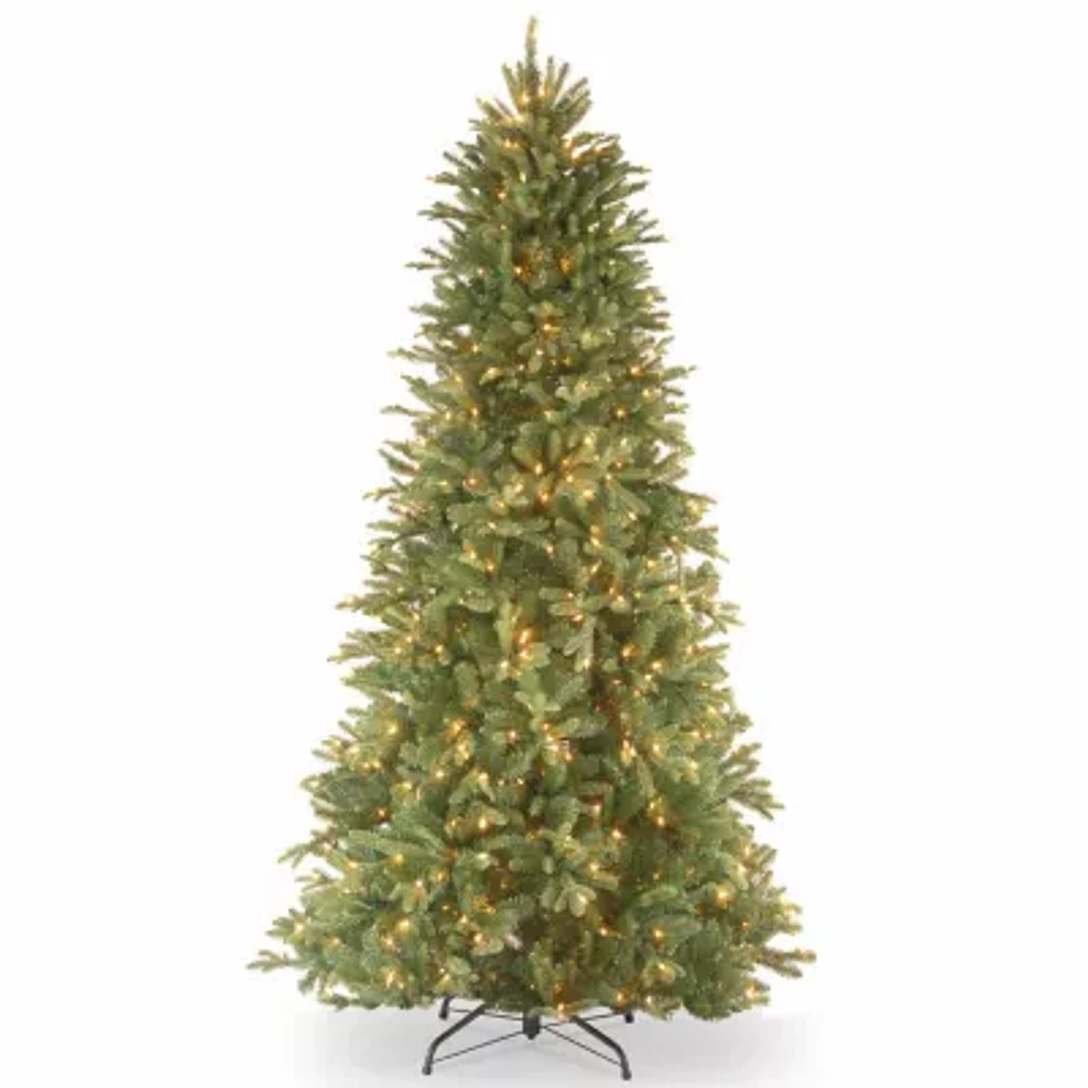 National Tree Co. Tiffany Fir Slim / Foot Pre-Lit Fir Christmas Tree
