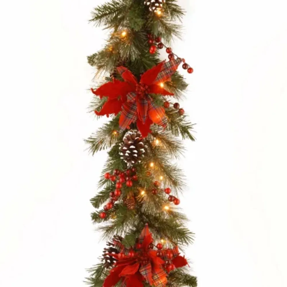 National Tree Co. Tartan Plaid Christmas Indoor Outdoor Garland