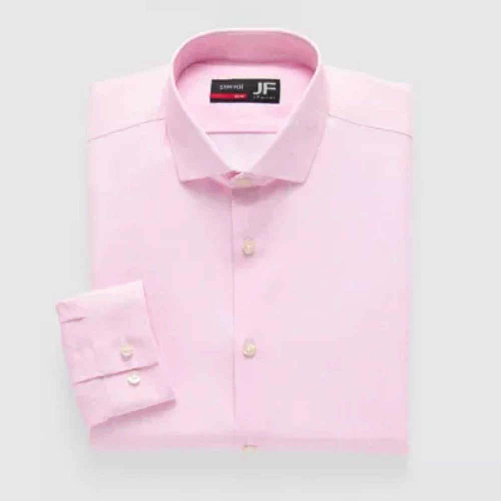 J. Ferrar 360 Stretch Performance Mens Slim Fit Wrinkle Free Long Sleeve Dress Shirt