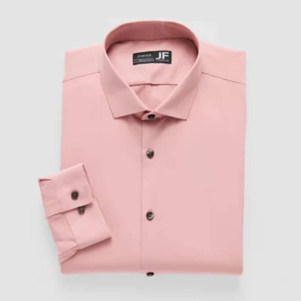 J. Ferrar Big and Tall 360 Stretch Performance Casual Mens Regular Fit Wrinkle Free Long Sleeve Dress Shirt