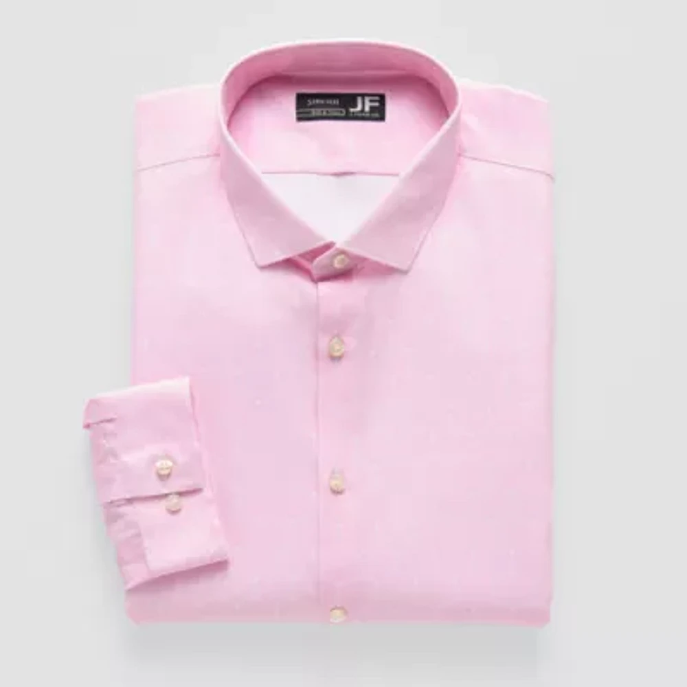 J. Ferrar 360 Stretch Mens Big & Tall Slim Fit Wrinkle Free Long Sleeve Dress Shirt