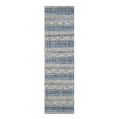Safavieh Courtyard Collection Jessy Stripe Indoor/Outdoor Runner Rug
