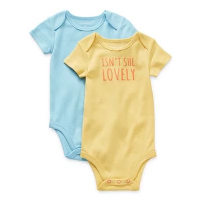 Okie Dokie Baby Girls 2-pc. Short Sleeve Bodysuit