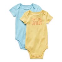 Okie Dokie Baby Girls Crew Neck Short Sleeve 2-pc. Bodysuit