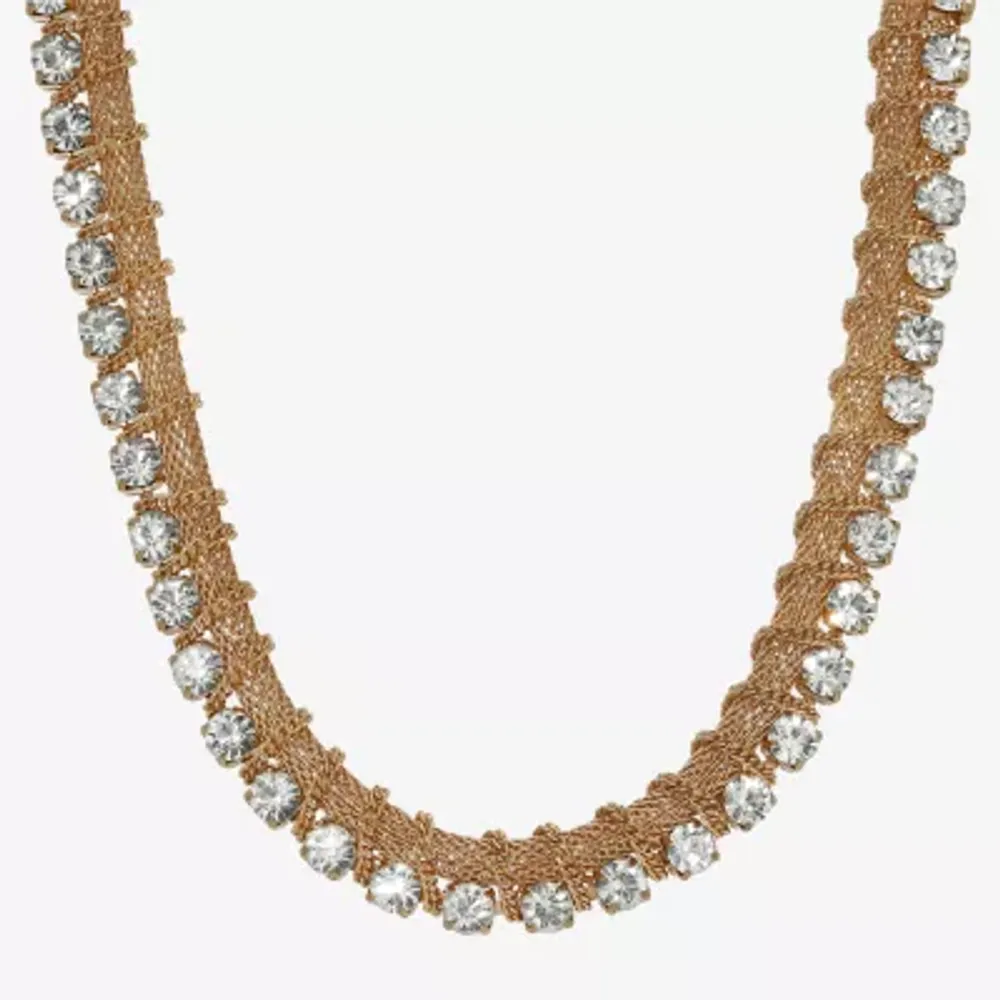 1928 Gold-Tone Womens 16 Inch Collar Necklace