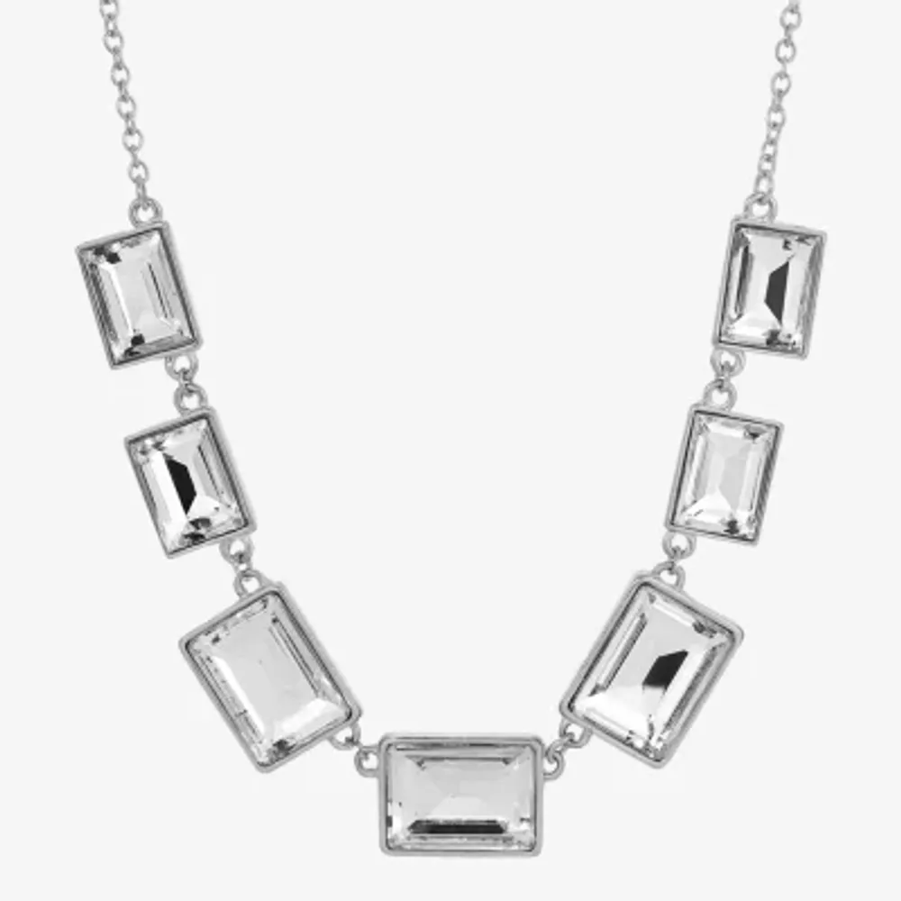1928 Silver-Tone Womens 16 Inch Collar Necklace
