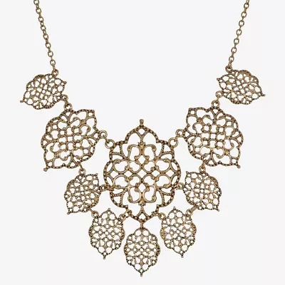 1928 Gold-Tone Womens 16 Inch Collar Necklace