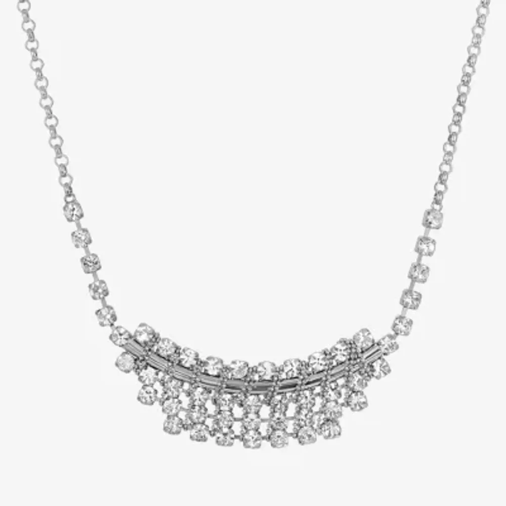 1928 Silver-Tone Womens 18 Inch Collar Necklace