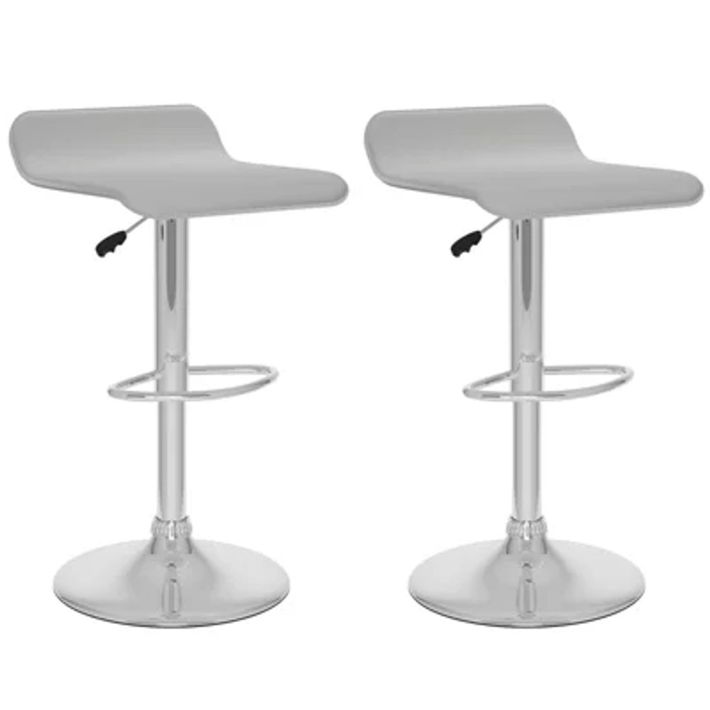 Corliving 2-Pc. Curved Seat Adjustable Barstools