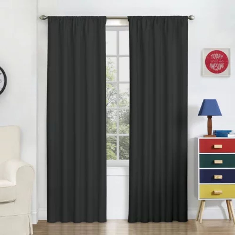 Eclipse Macklin Rod Pocket Energy Saving Blackout Single Curtain Panel