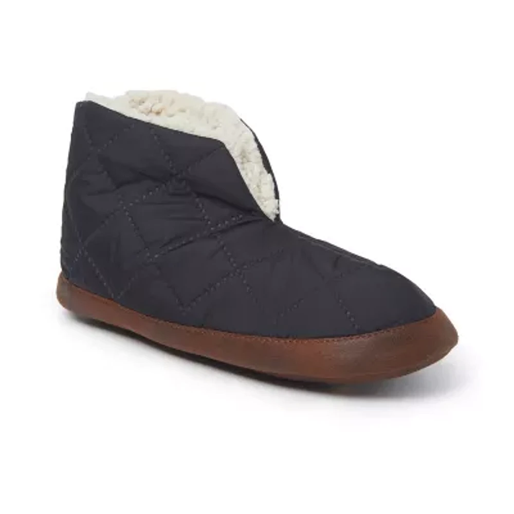 Dearfoams Mens Memory Foam Bootie Slippers
