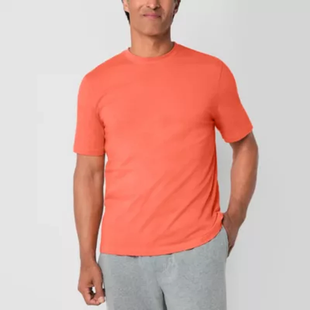 Stafford Mens Crew Neck Short Sleeve Pajama Top