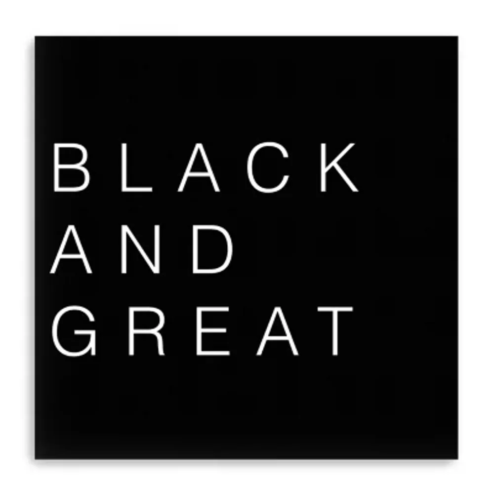 20X20 Black And Great Canvas Wall Art