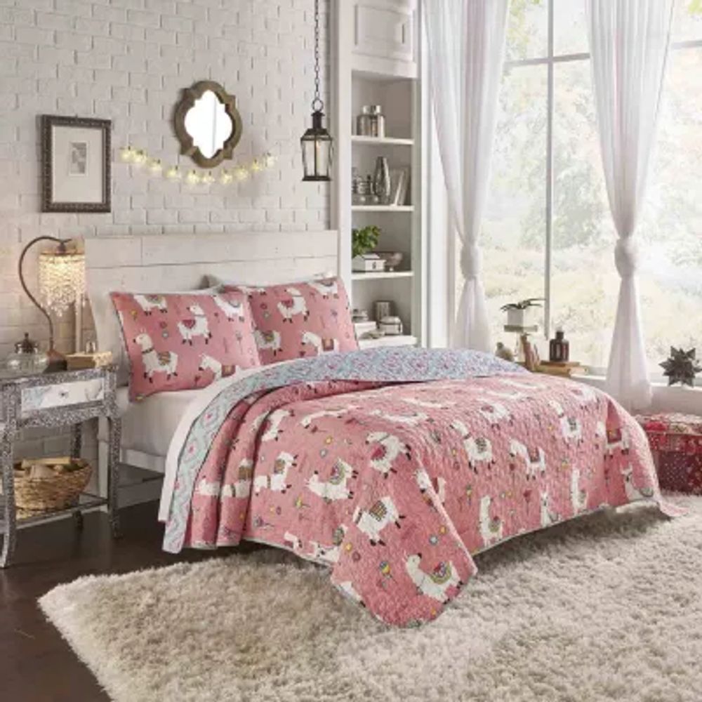 Vue Llama Drama Reversible Quilt Set