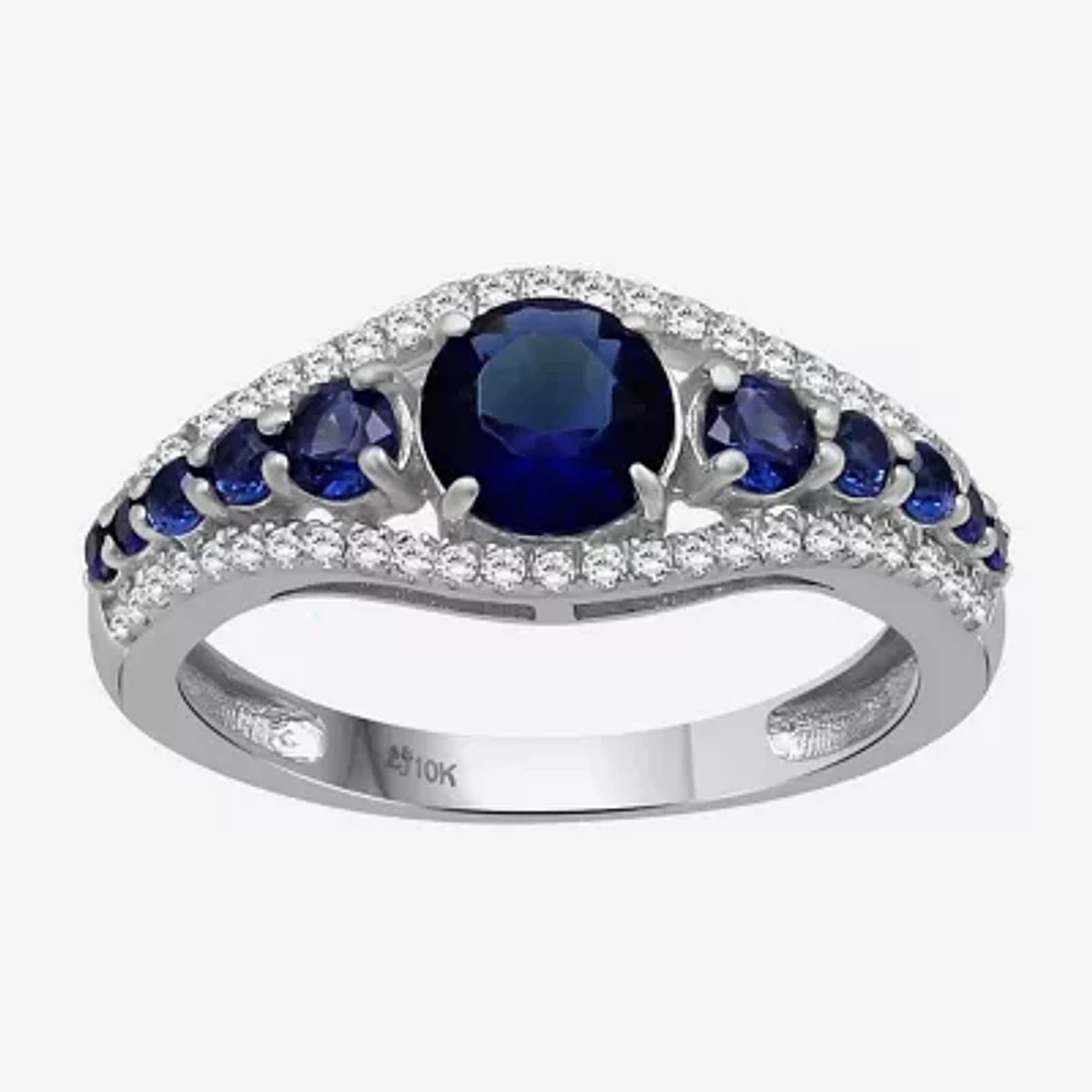 Womens Gemstone & 1/4 CT. T.W. Lab-Grown Diamond 10K Gold Cocktail Ring