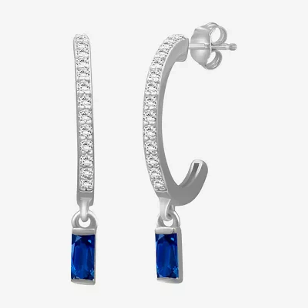 Womens Gemstone & 1/4 CT. T.W. Natural Diamond 10K Gold Drop Earrings