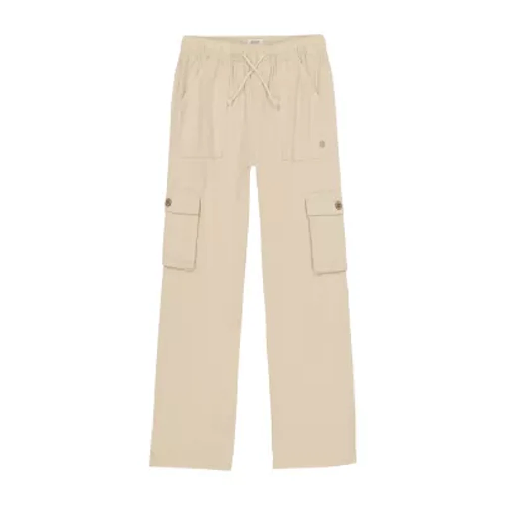 Roxy Big Kid Girls Drawstring Waist Mid Rise Wide Leg Cargo Pant