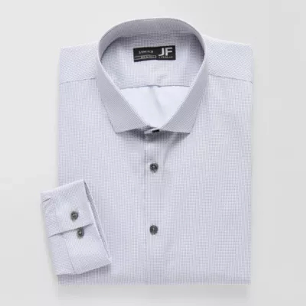 J. Ferrar 360 Stretch Mens Big & Tall Slim Fit Wrinkle Free Long Sleeve Dress Shirt