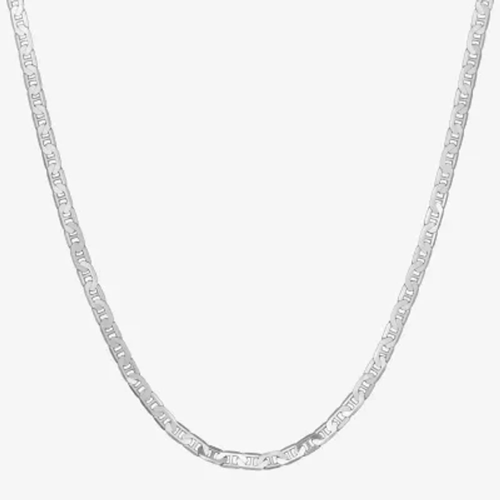 Made in Italy Unisex Adult Sterling Silver 18 Inch Curb Chain Necklace