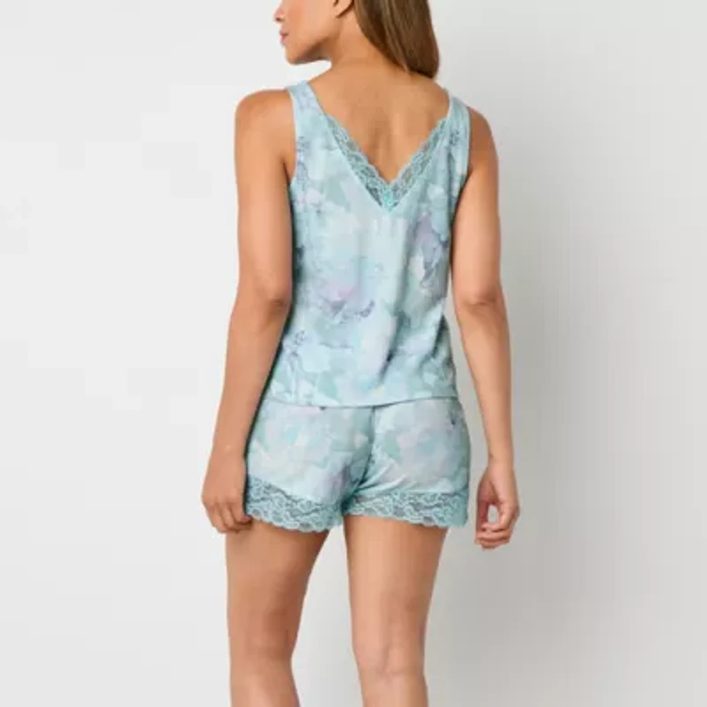 Ambrielle Womens V-Neck Sleeveless 2-pc. Pajama Sets