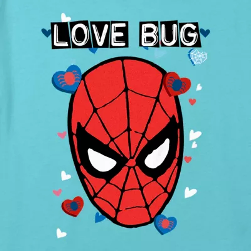 Disney Collection Little & Big Kid Girls Crew Neck Short Sleeve Spiderman Graphic T-Shirt