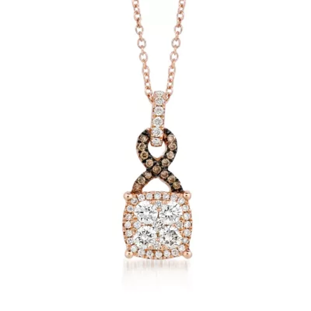 Le Vian® Grand Sample Sale™ Pendant featuring Vanilla Diamonds® & Chocolate Diamonds® set in 14K Strawberry Gold®