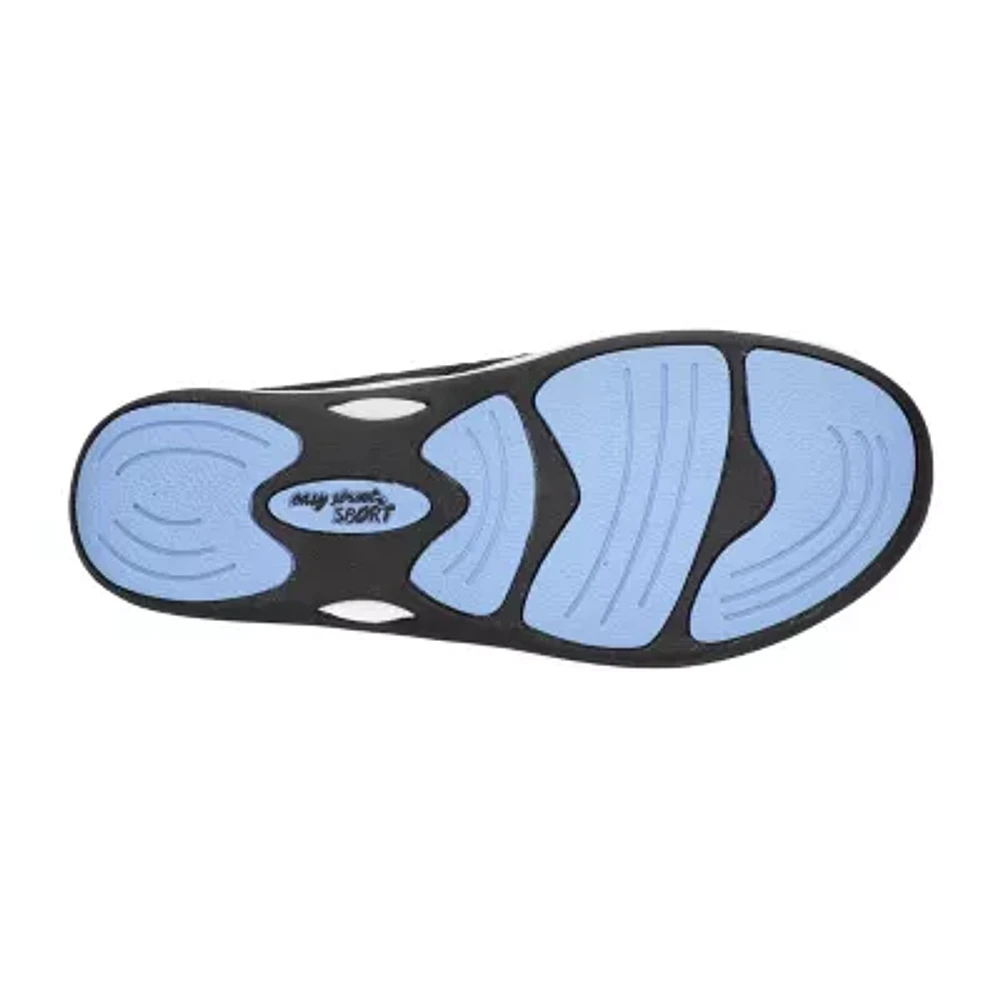 Easy Street Yareli Womens Moc Closed Toe Ballet Flats