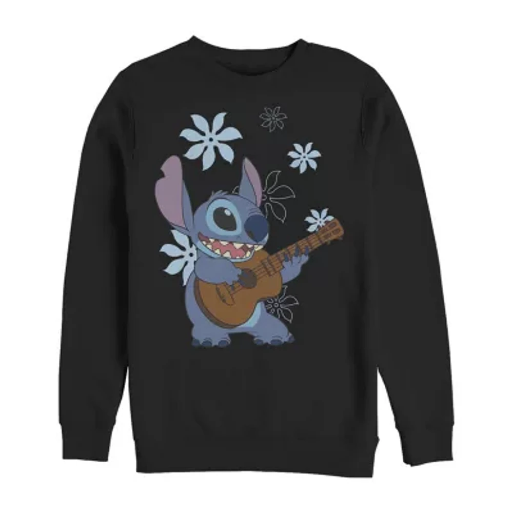 Mens Crew Neck Long Sleeve Lilo & Stitch Sweatshirt