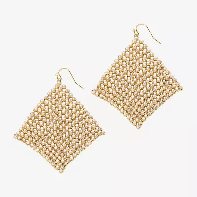 Bijoux Bar Womens Crystal Drop Earrings