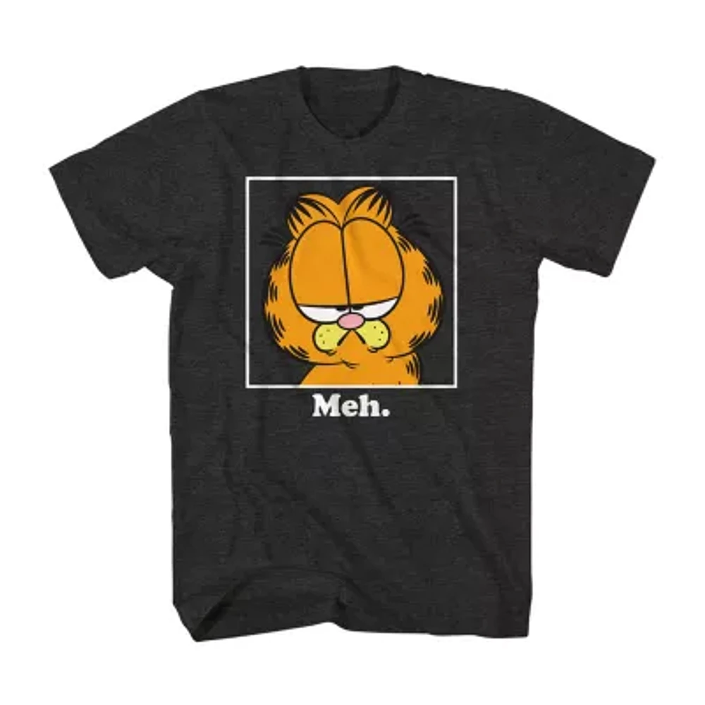 Mens Crew Neck Short Sleeve Regular Fit Garfield Big and Tall Graphic T-Shirt