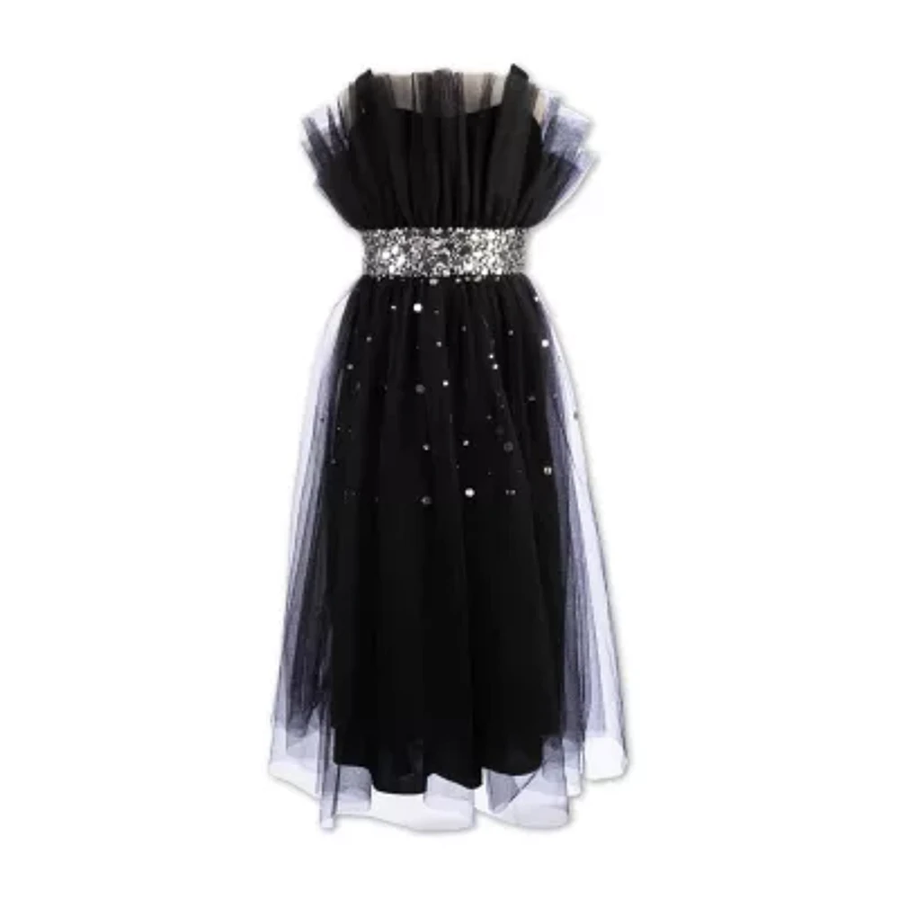 Speechless Big Kid Girls Embellished Sleeveless Midi Party Dress