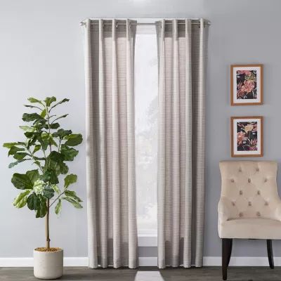 Sunsafe Maeve Pattern Grommet Top Light-Filtering Single Curtain Panel