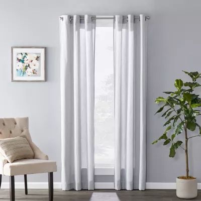 Sunsafe Raine Pattern Grommet Top Light-Filtering Single Curtain Panel