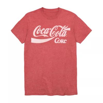 Classic Coca Cola Mens Crew Neck Short Sleeve Regular Fit Graphic T-Shirt