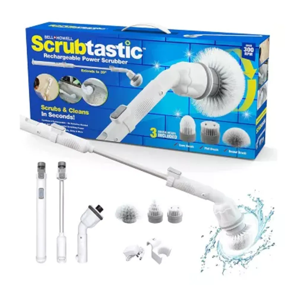 Bell + Howell Scrubtastic Rechargeable Multi Purpose Extendable Power Scrubber
