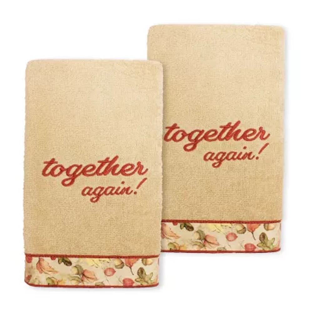 Linum Home Textiles Thanksgiving Together Again 2-pc. Hand Towel