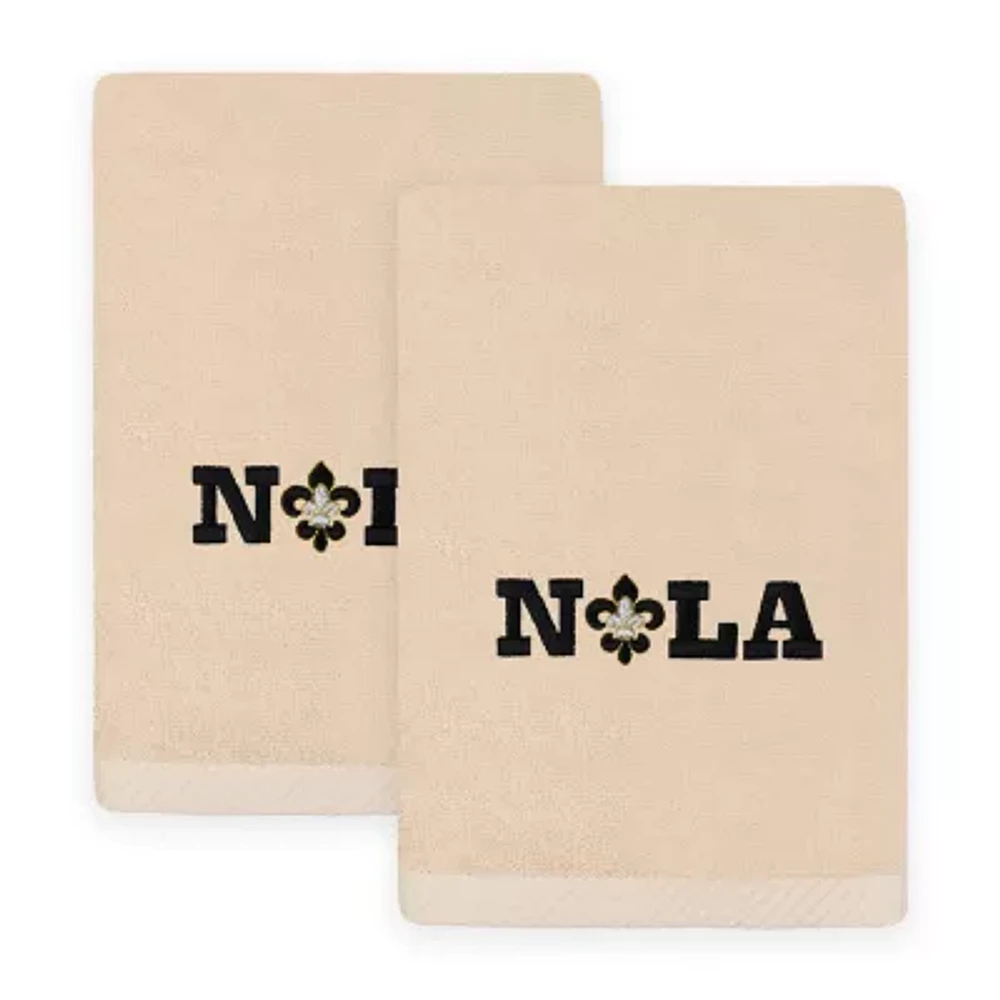 Linum Home Textiles Mardi Gras Nola Embroidered 2-pc. Hand Towel