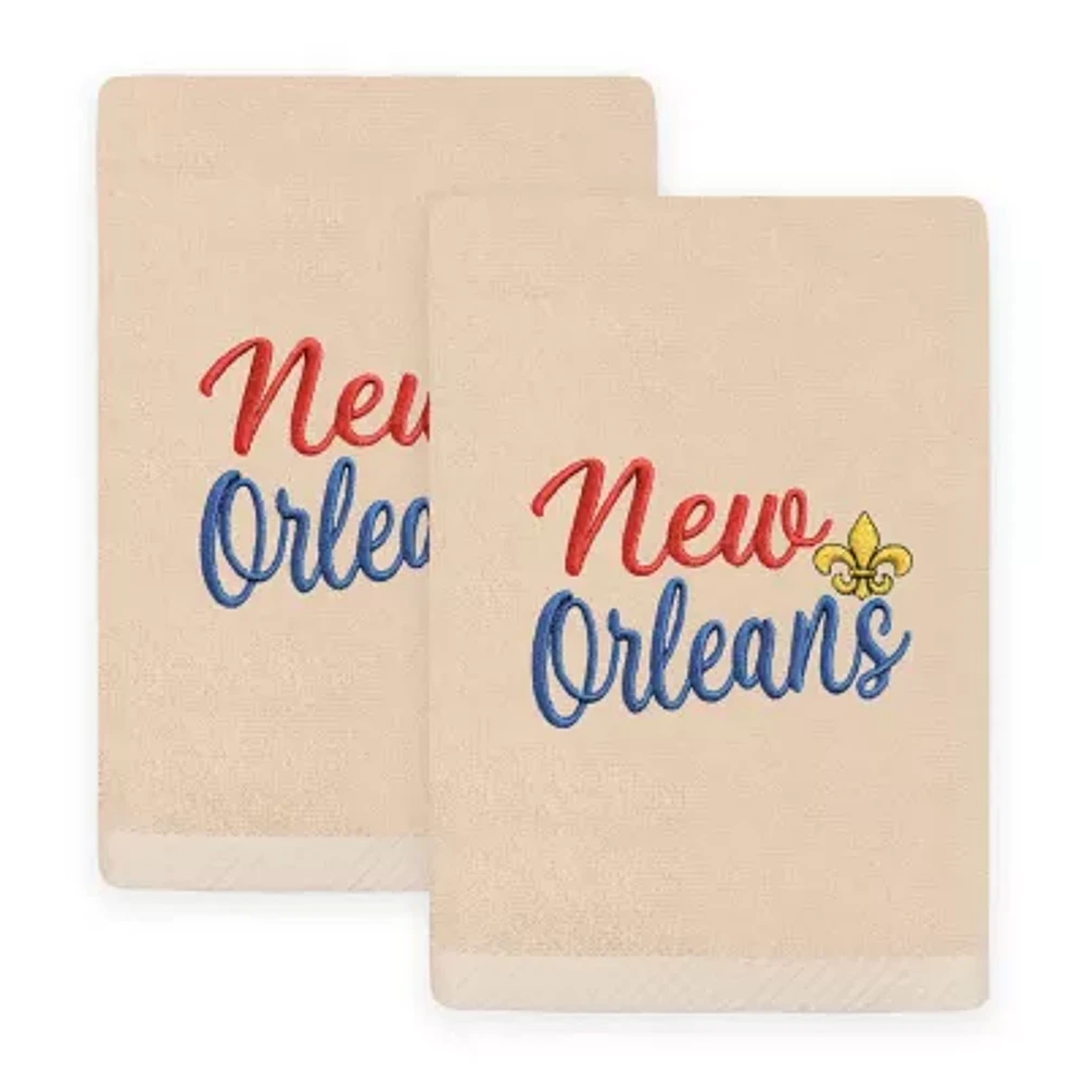 Linum Home Textiles New Orleans Embroidered 2-pc. Hand Towel