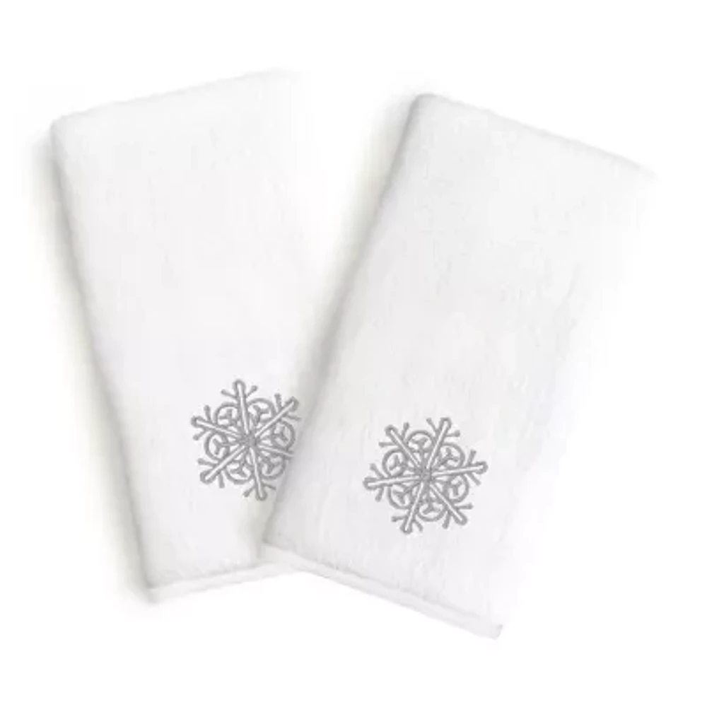 Linum Home Textiles Grey Snow Flake 2-pc. Hand Towel