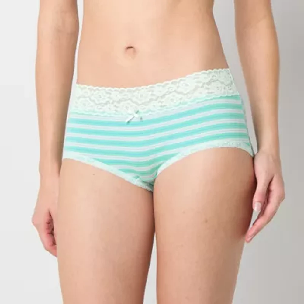 Arizona Body Cotton with Lace Boyshort Panty