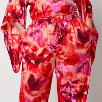 Bold Elements Womens Wide Leg High Rise Regular Fit Plus Pull-On Pant