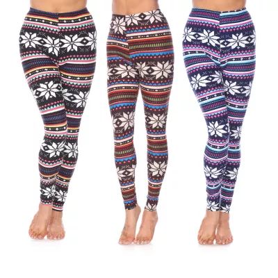 White Mark Womens Mid Rise Full Length Leggings