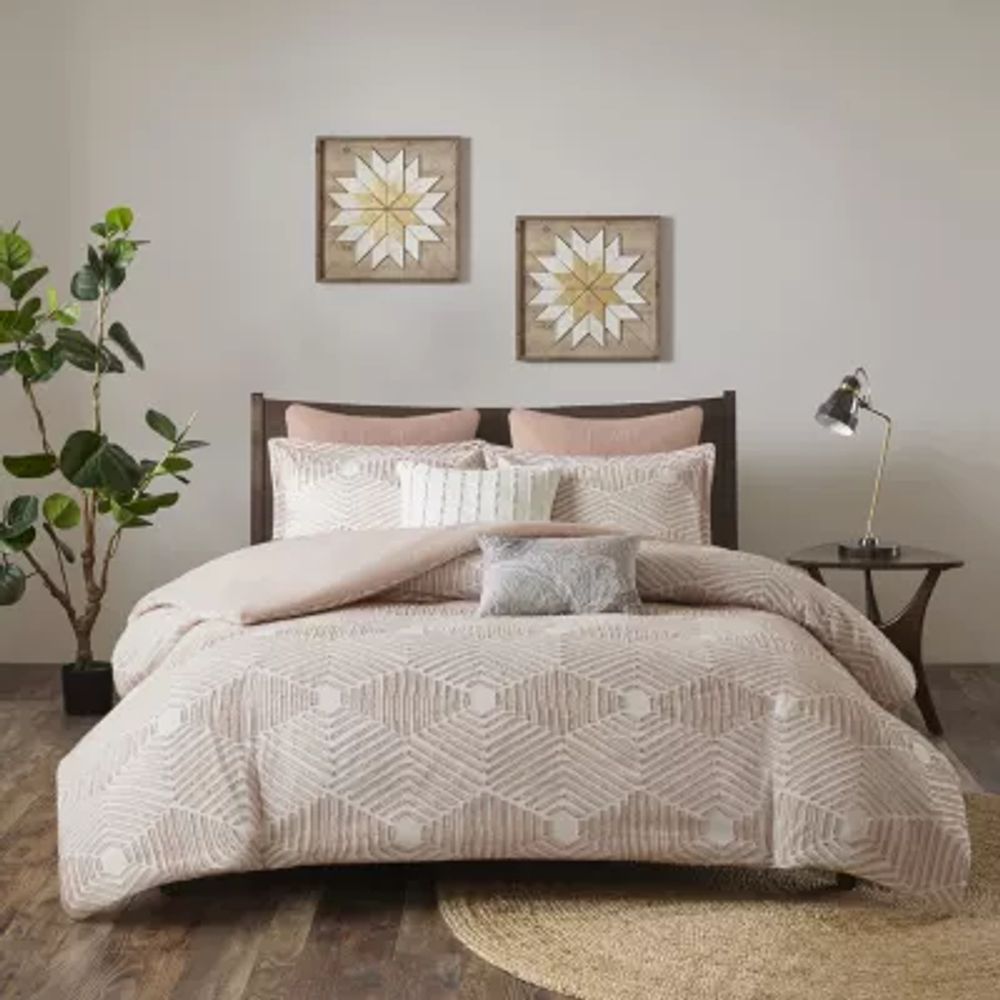 INK+IVY Ellipse 3pc Cotton Jacquard Duvet Cover Set