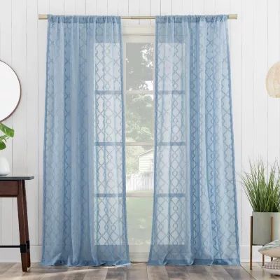 No 918 Tina Rod Pocket Light-Filtering Single Curtain Panel
