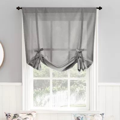 No 918 Noah Light-Filtering Rod Pocket Single Tie-Up Shade
