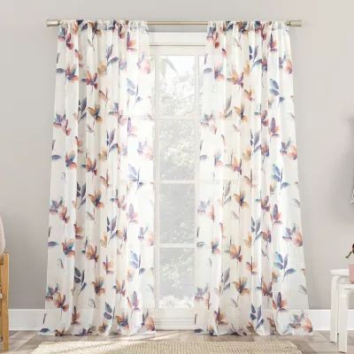 No 918 Ellie Rod Pocket Light-Filtering Single Curtain Panel